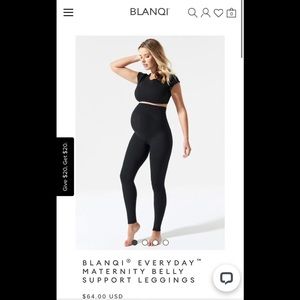 Blanqi maternity leggings size medium black NWT